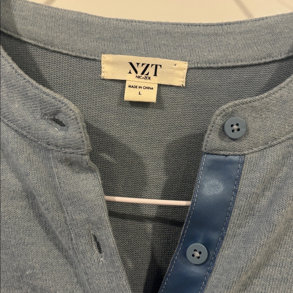 Nic+Zoe Womens Cozy Long Sleeve Henley Large - Picture 3 of 7